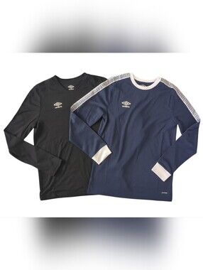 Boys Umbro Premier Long Sleeve Athletic Shirts Lot of 2 | Size L (14/16)